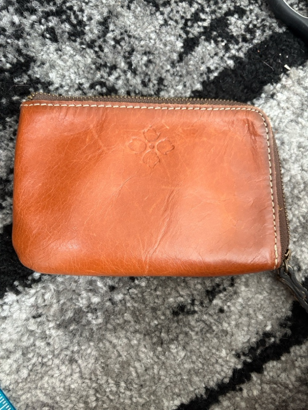Patricia Nash Cognac Zip Wallet